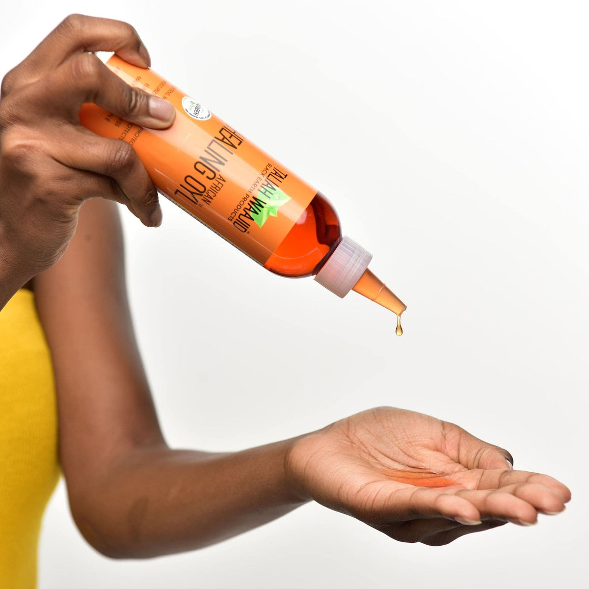 Taliah Waajid applied to skin on forearm demonstrating hydration benefit