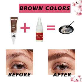 TALINZEN before and after brows demonstrating natural fuller look