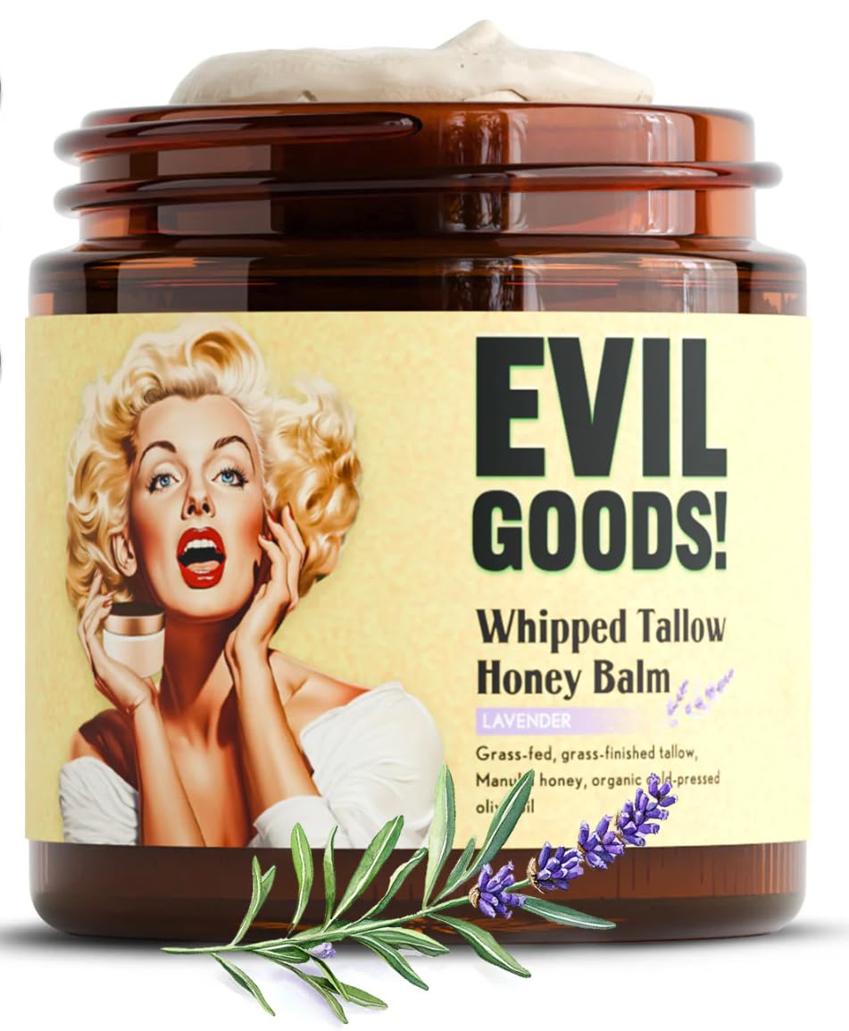TALLOW BODY BALM front tin showing lavender scent and benefit hydration