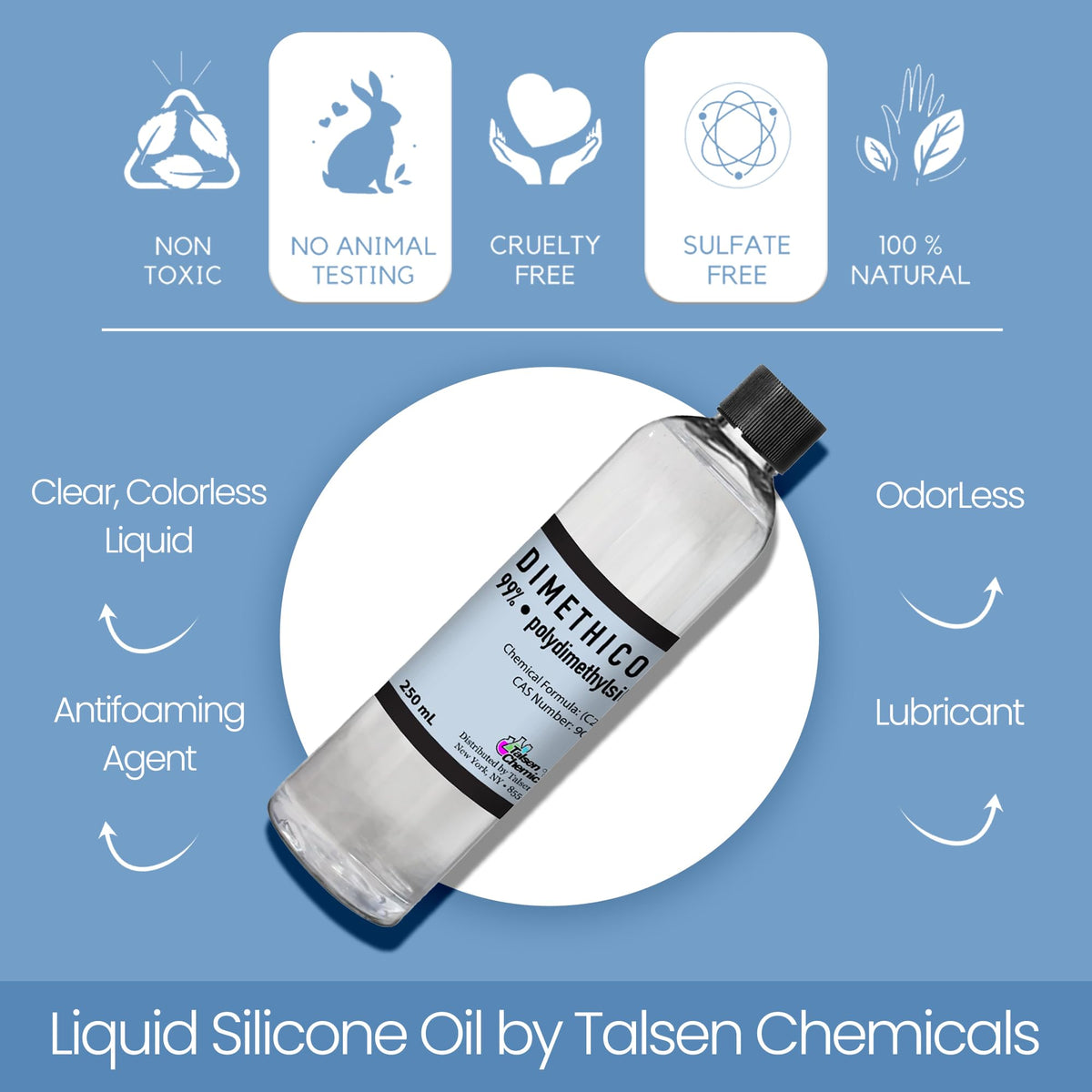 Talsen Chemicals back of bottle with ingredient and usage details