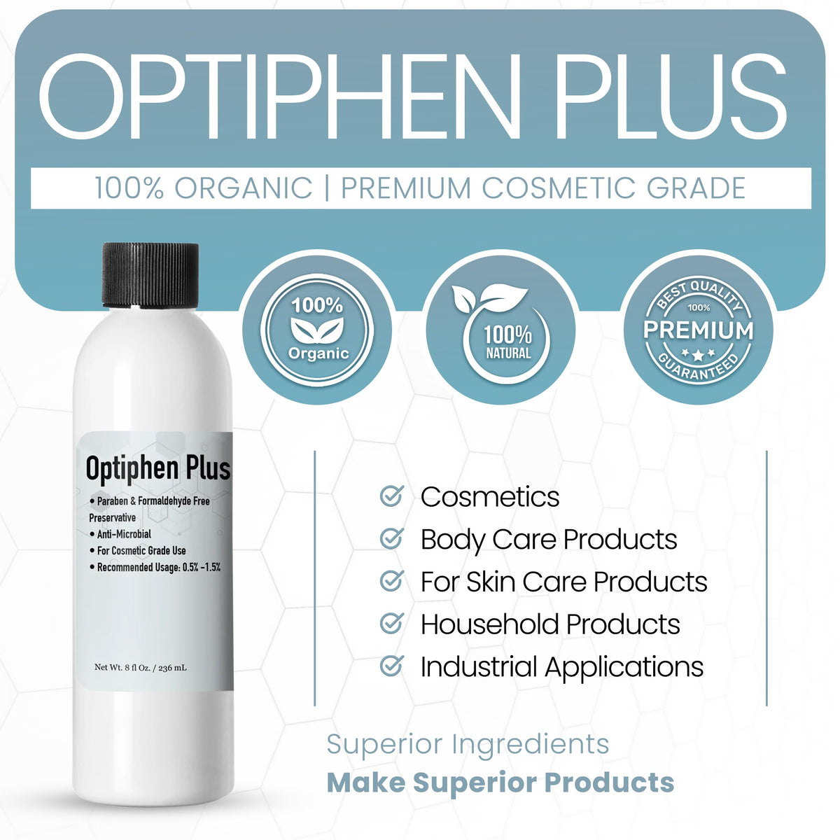 Talsen Chemicals Optiphen Plus pipette measuring drop for precise small-batch use