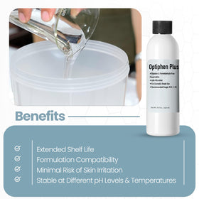 Talsen Chemicals Optiphen Plus texture droplet showing smooth conditioning quality