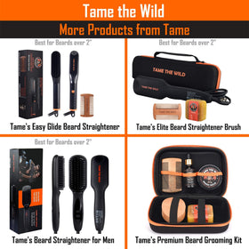 TAME THE WILD bottle on bathroom counter in grooming routine for polished beard results