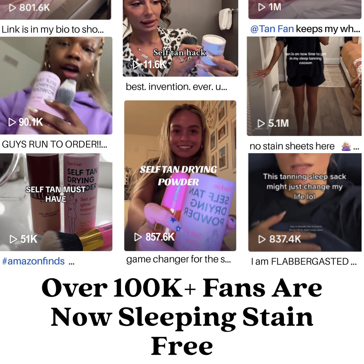 Tan Fan used on model after tanning, gives silky touchable skin and even color