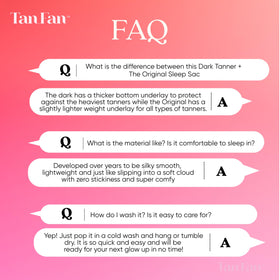Tan Fan built-in pillow protector and included travel bag for clean storage benefit