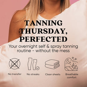 Tan Fan size comparison next to standard pillow showing roomy 90.5 by 47.2 inches
