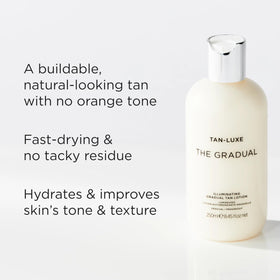 TAN-LUXE application on arm demonstration showing streak-free blending