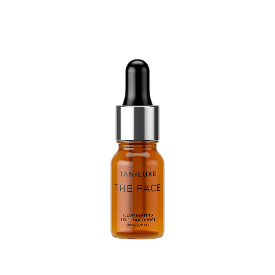 TAN-LUXE bottle front packaging showing product and branding for easy identification
