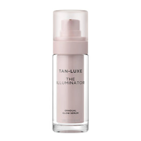 TAN-LUXE front bottle on white, shows compact travel-friendly design