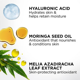 TAN-LUXE ingredient label close-up, highlights hyaluronic and antioxidants benefit