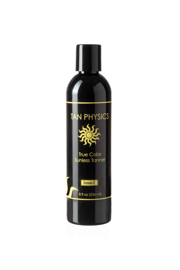 Tan Physics front bottle 8oz showing packaging and hydrating benefits