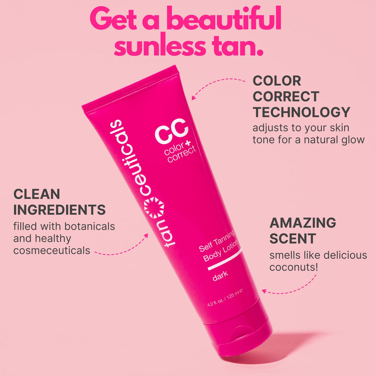 Tanceuticals lotion texture close-up showing smooth blendability and hydration