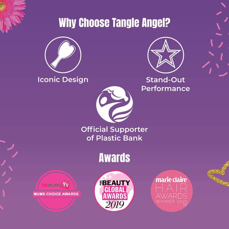 Tangle Angel brushing wet hair illustrating water-resistant use and gentle detangling
