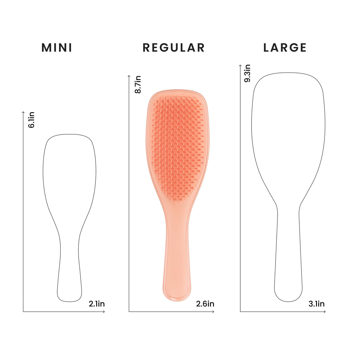 TANGLE TEEZER Apricot brush inside travel bag for on-the-go grooming