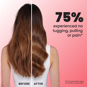 TANGLE TEEZER detangling wet hair showing smoother brushing and less breakage benefit