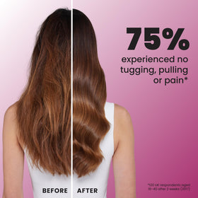Tangle Teezer child using mini brush, small-hand friendly and gentle on scalp