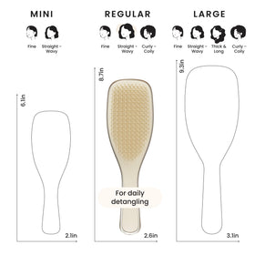 TANGLE TEEZER grip detail showing textured surface for secure hold while detangling