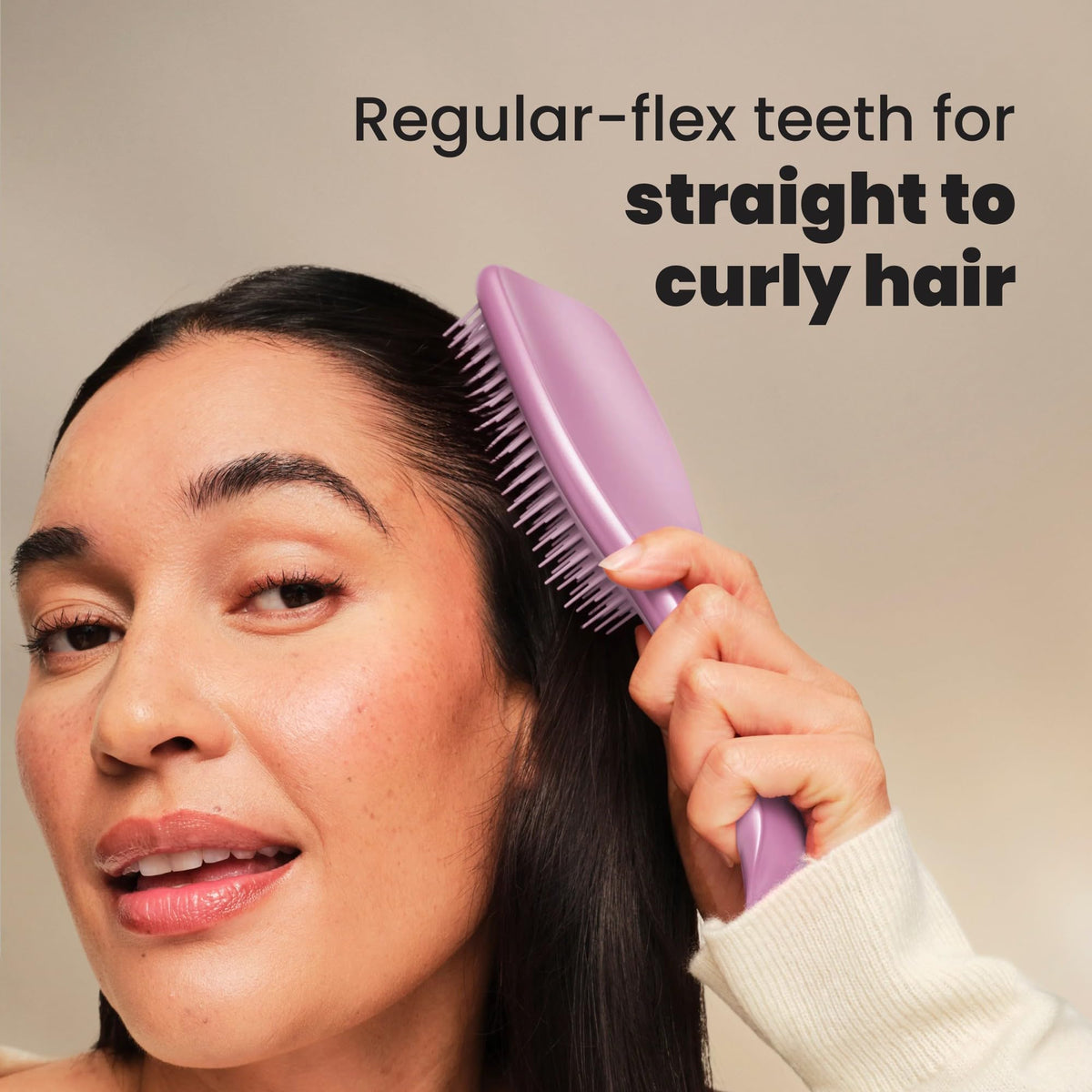 TANGLE TEEZER profile highlighting reflective chrome finish benefit: modern durable surface