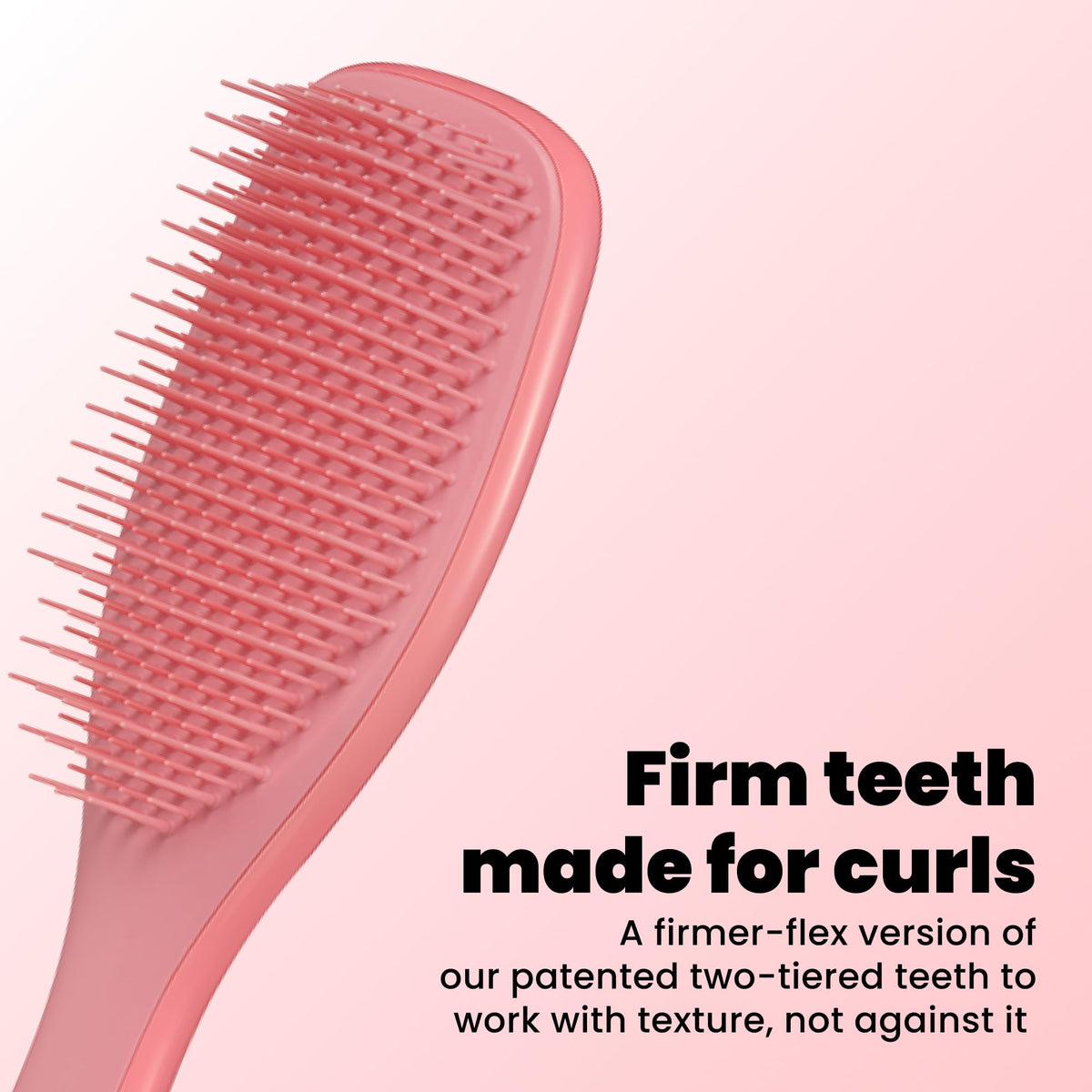 TANGLE TEEZER close-up of patented two-tiered teeth showing tangle-reducing design benefit
