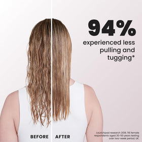 TANGLE TEEZER distributing conditioner through hair for even product coverage