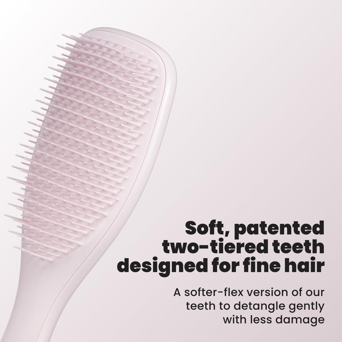 TANGLE TEEZER Pink Frost finish detail highlighting stylish, waterproof look