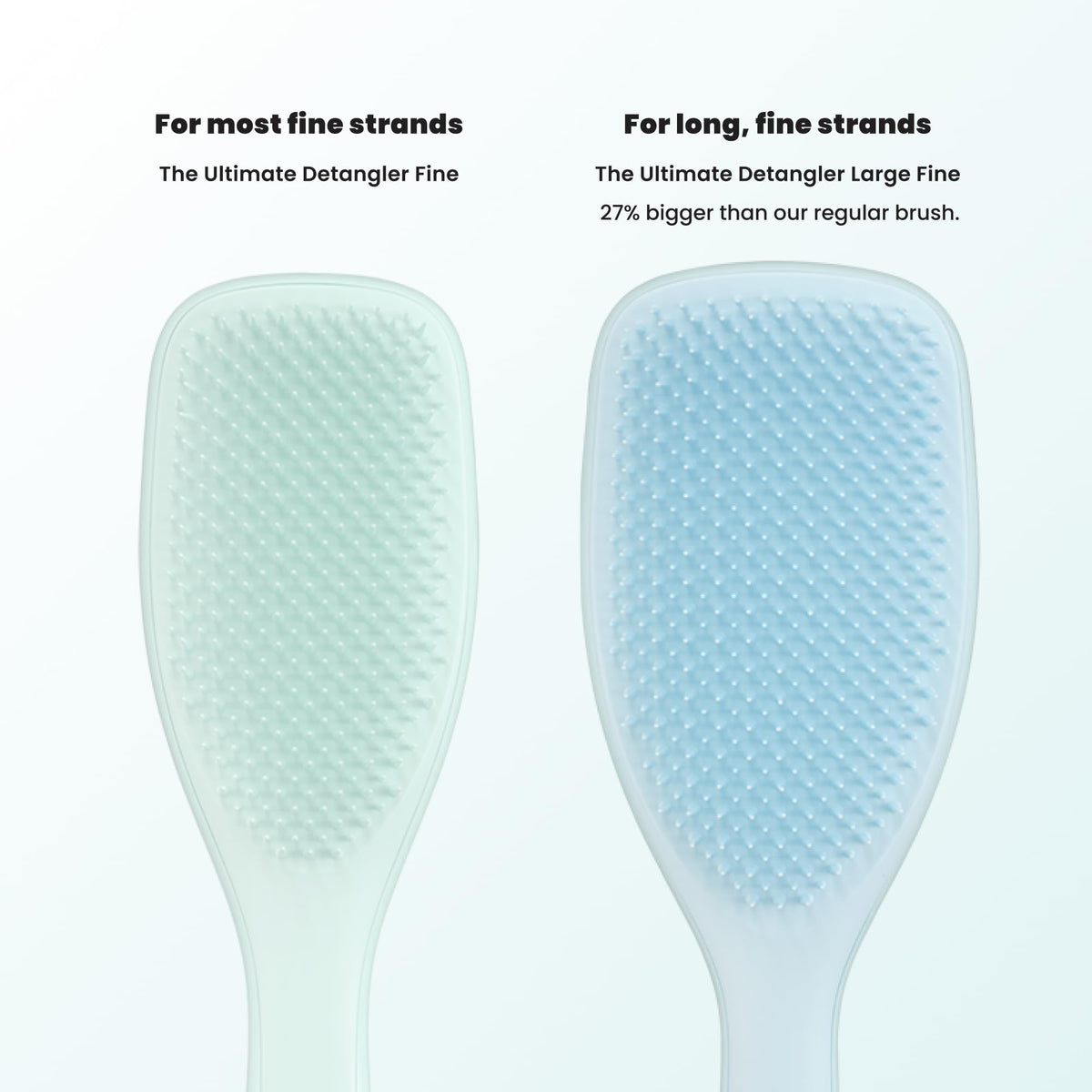 TANGLE TEEZER brushing long fine hair for smoothing and frizz control