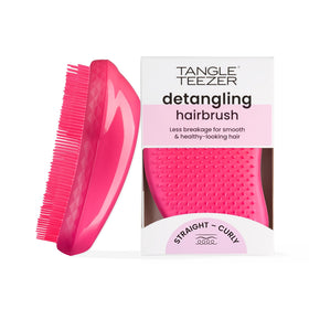 TANGLE TEEZER front view pink fizz showing compact shape and quick styling benefit