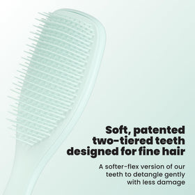 Tangle Teezer close-up of two-tiered teeth reducing knots gently