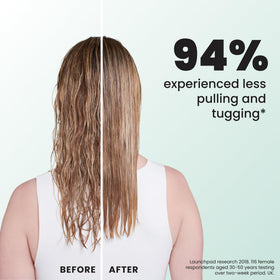Tangle Teezer distributing conditioner evenly for smoother strands