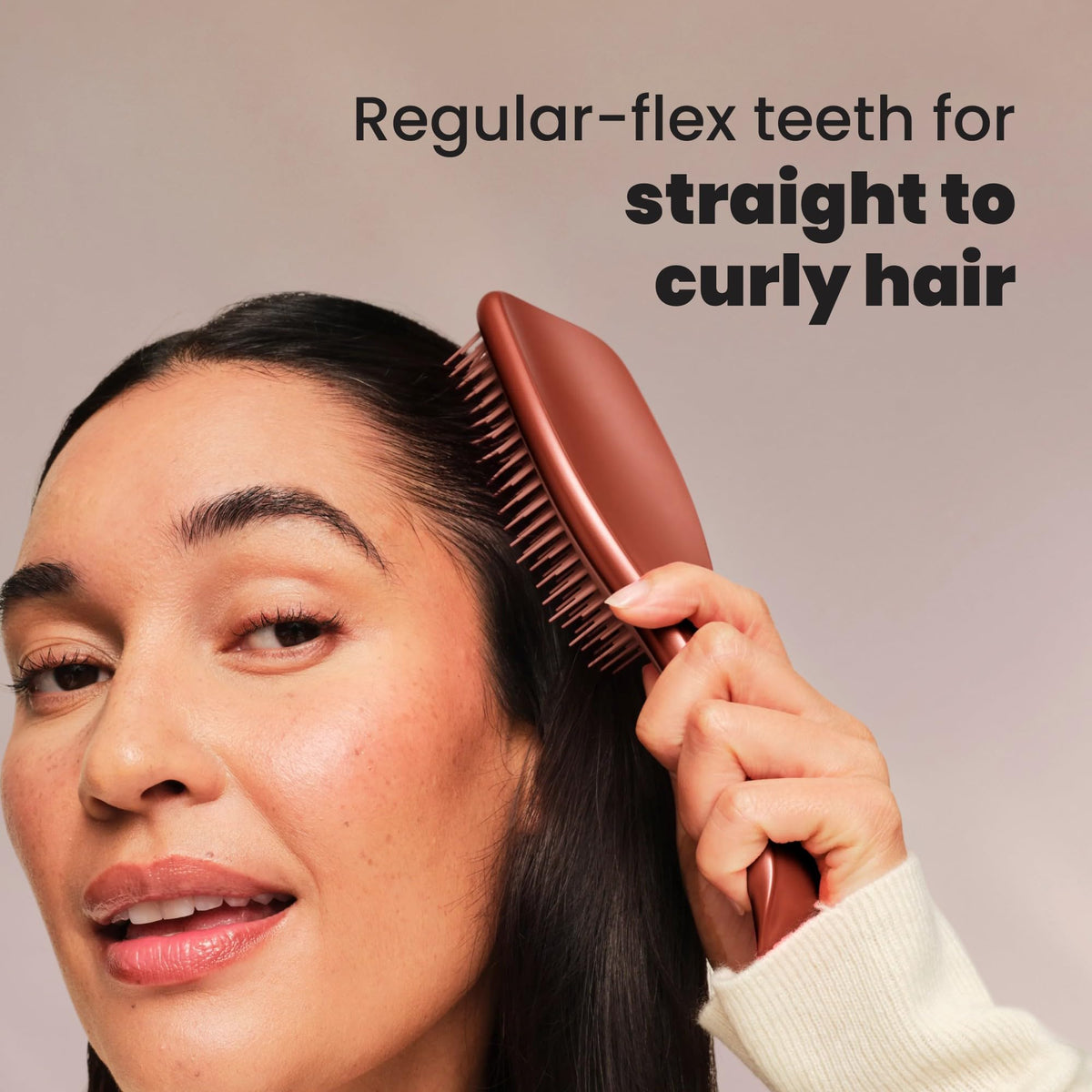 TANGLE TEEZER in shower with conditioner showing water-resistant benefit