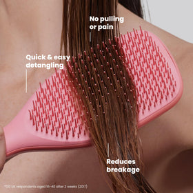 TANGLE TEEZER used on wet hair in shower, even conditioner distribution benefit