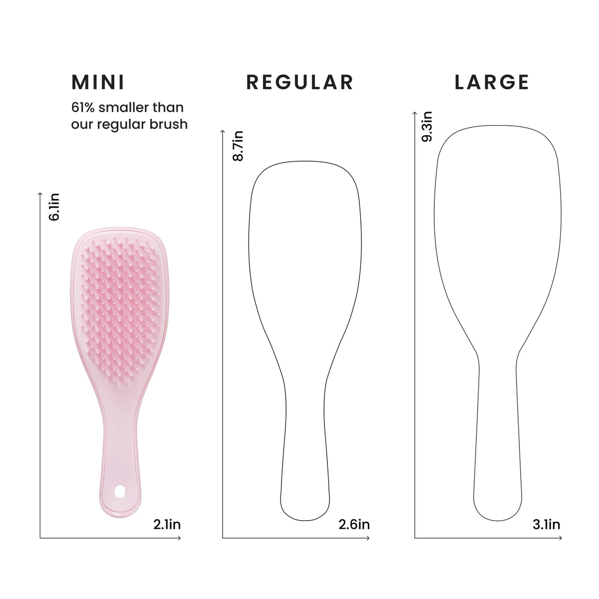 TANGLE TEEZER used by a child showing comfortable grip and gentle action