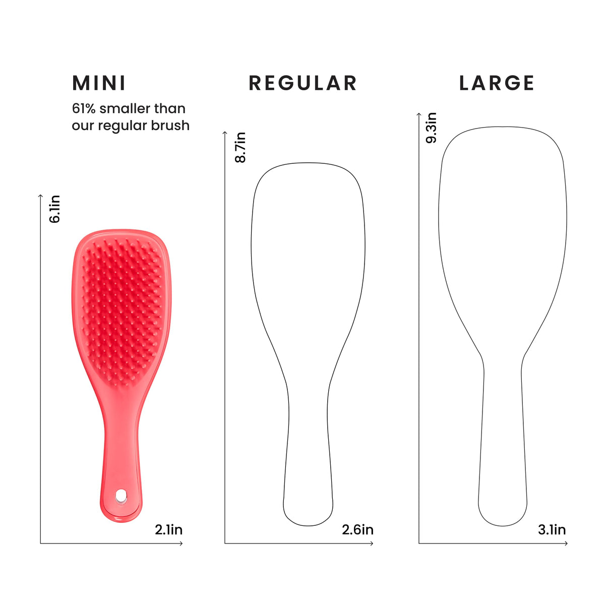TANGLE TEEZER label and color detail showcasing Pink Punch finish and stylish appearance benefit
