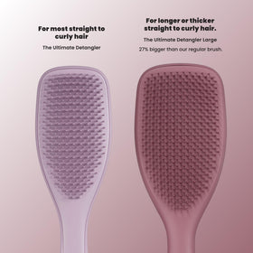 TANGLE TEEZER beside hair products highlighting compatibility with masks and oils