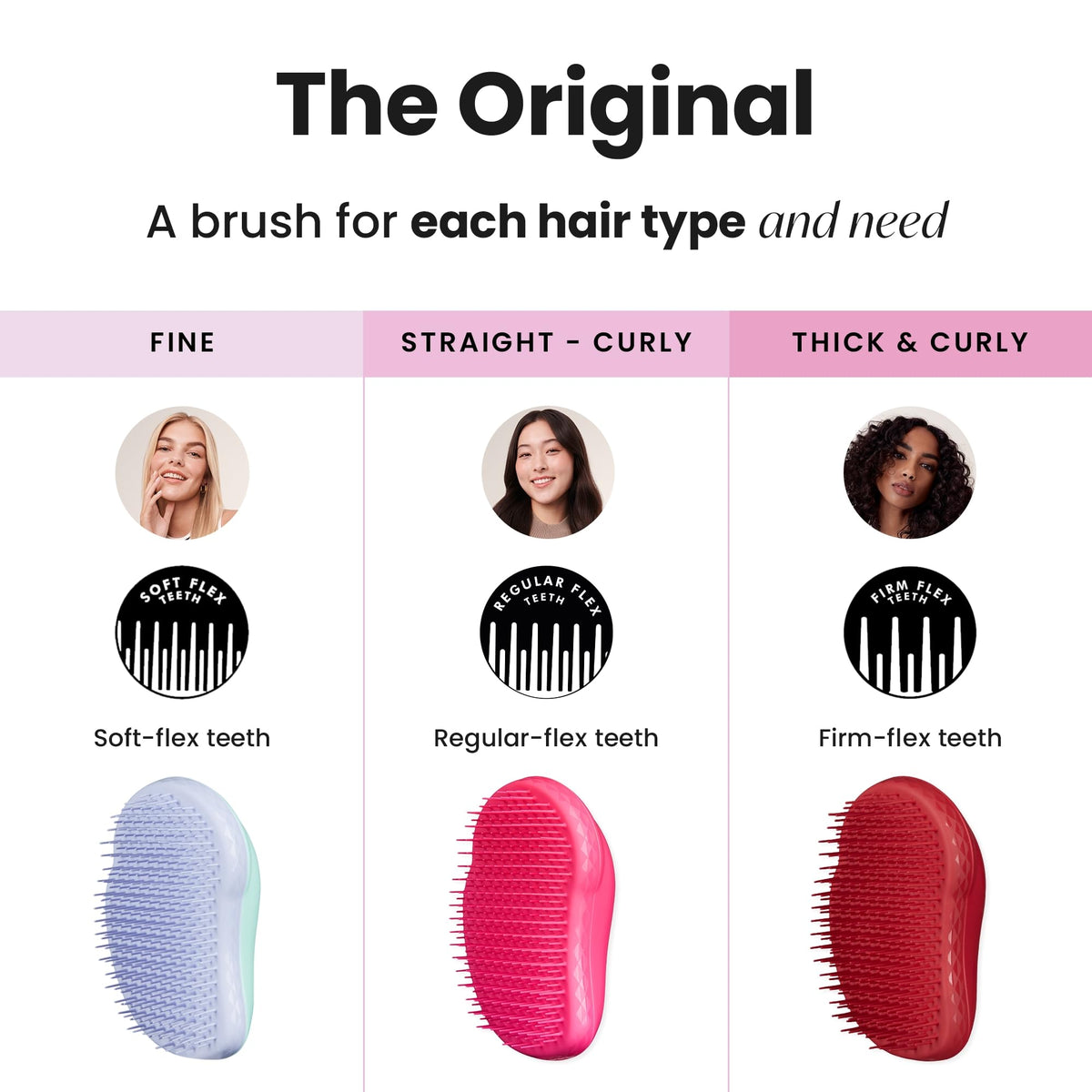 TANGLE TEEZER placed in a bathroom scene showing everyday use for maintaining hair health