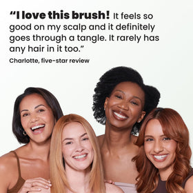 TANGLE TEEZER in bathroom lifestyle scene demonstrating everyday grooming convenience benefit