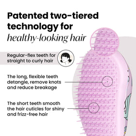TANGLE TEEZER close-up of two-tier teeth reducing tangles