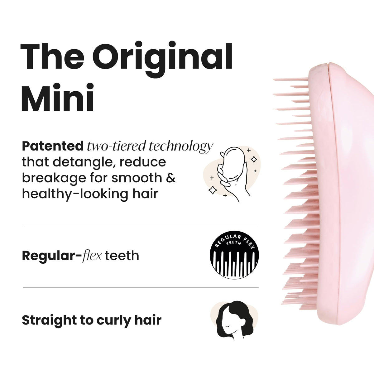 TANGLE TEEZER on a bathroom counter in lifestyle scene showing ready-to-go convenience