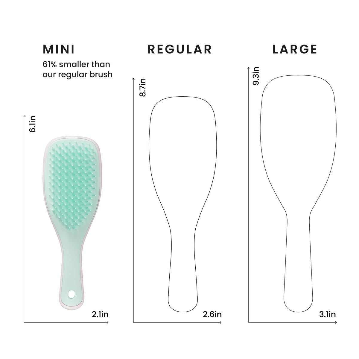 TANGLE TEEZER texture detail showing soft flexible teeth for reduced breakage benefit