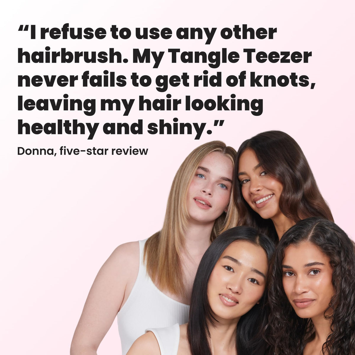 TANGLE TEEZER packaging and label emphasizing authentic brand quality