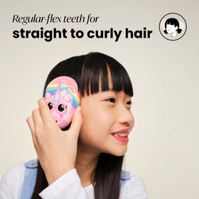 TANGLE TEEZER rear label view showing product info and durability benefit