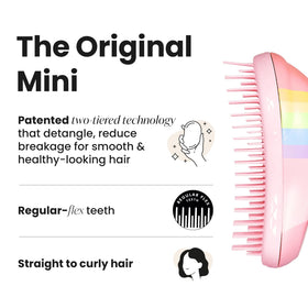 TANGLE TEEZER rainbow unicorn pattern detail highlighting playful design benefit