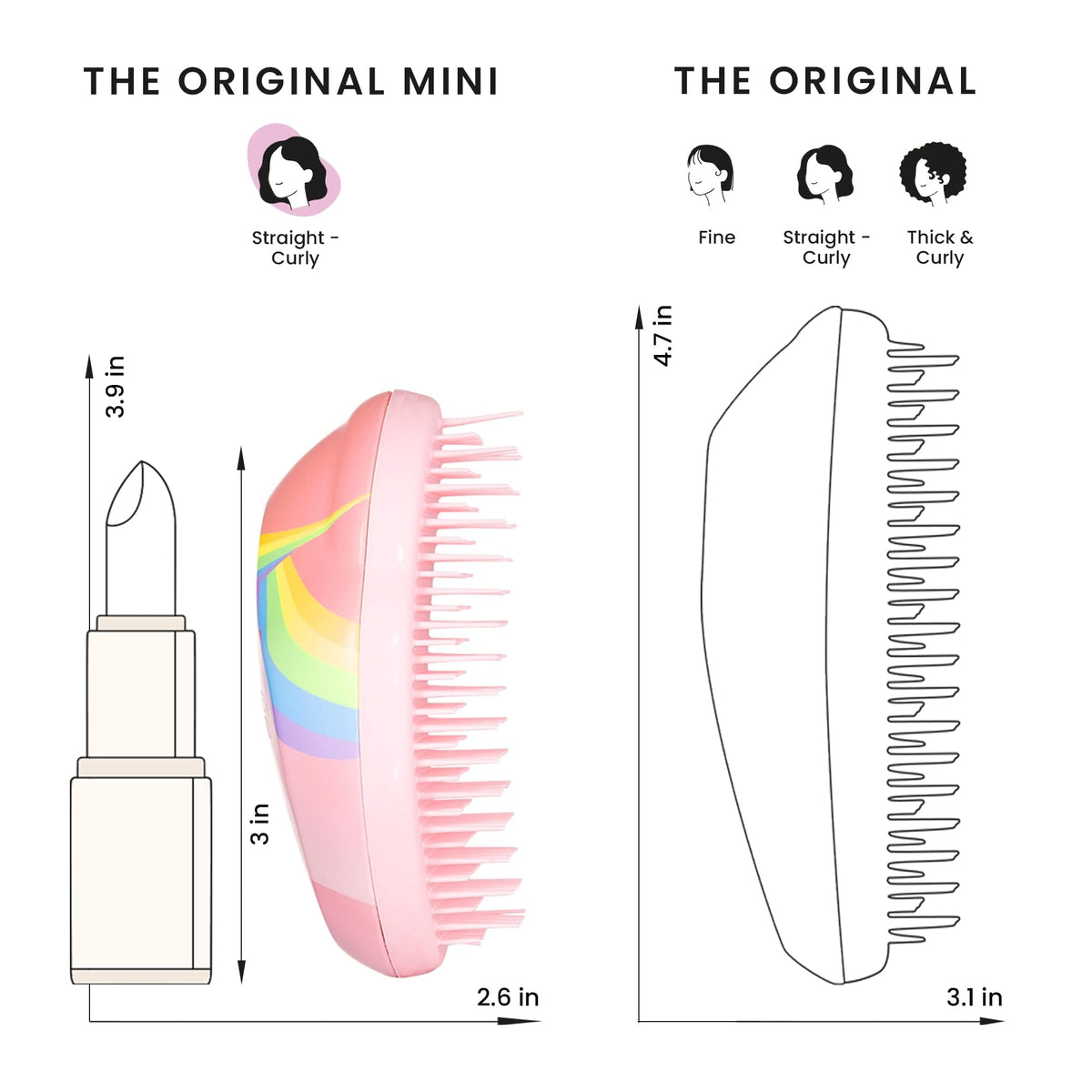 TANGLE TEEZER on bedroom counter styled for quick touch-ups and convenience benefit