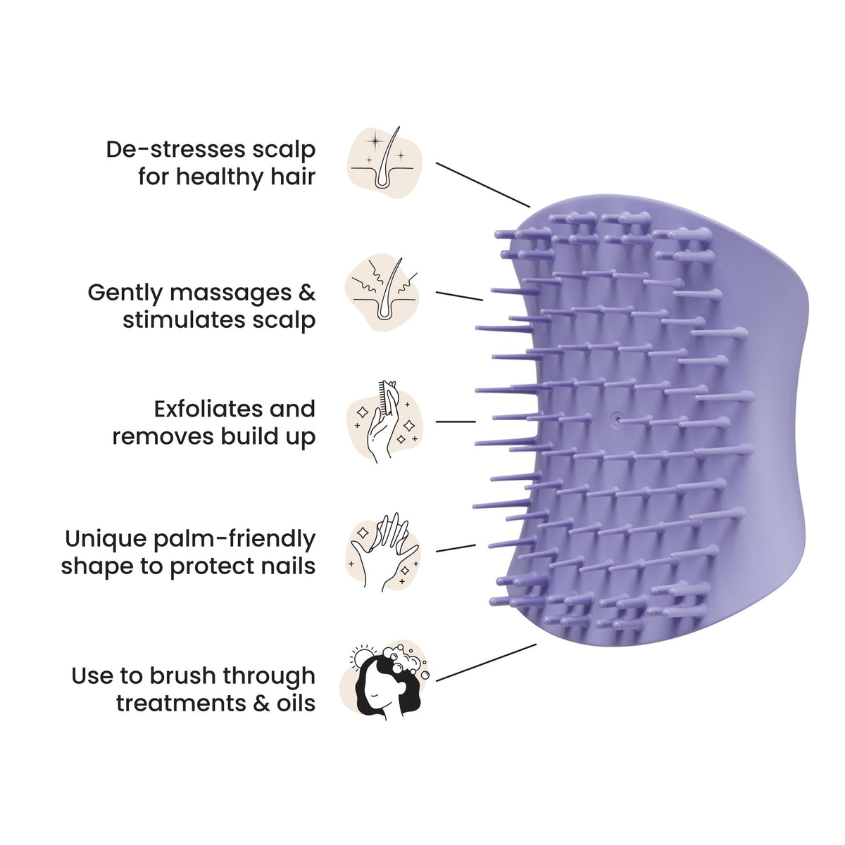 TANGLE TEEZER brush in hand under water demonstrating non-slip wet use benefit