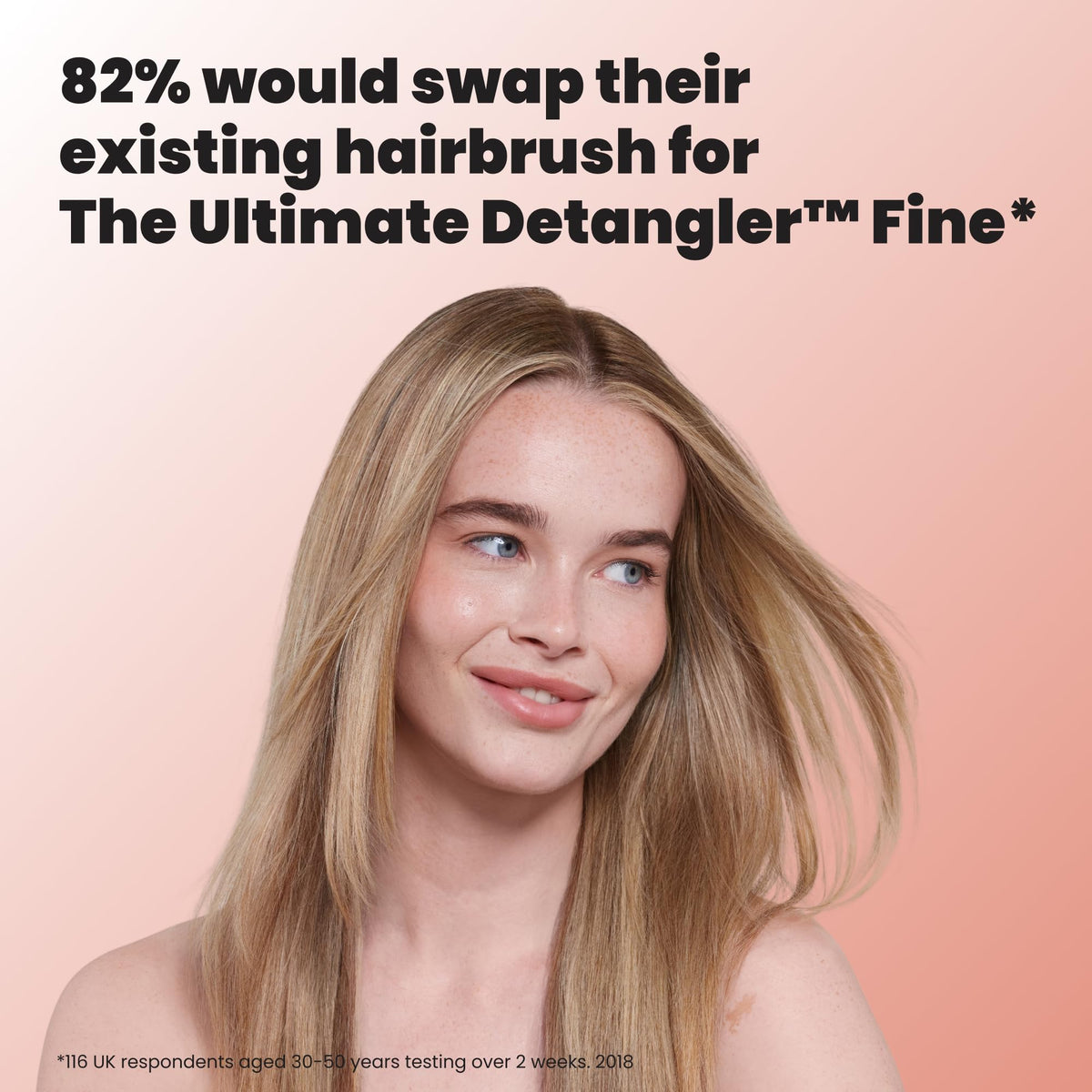 TANGLE TEEZER side profile showing compact silhouette for travel convenience
