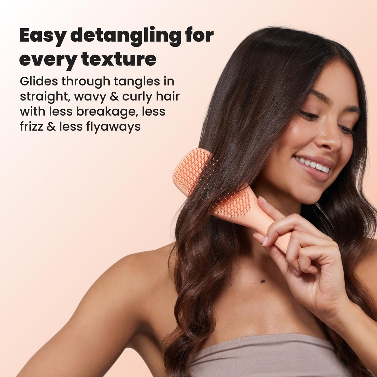 TANGLE TEEZER before and after smoothing for shinier, neater hair