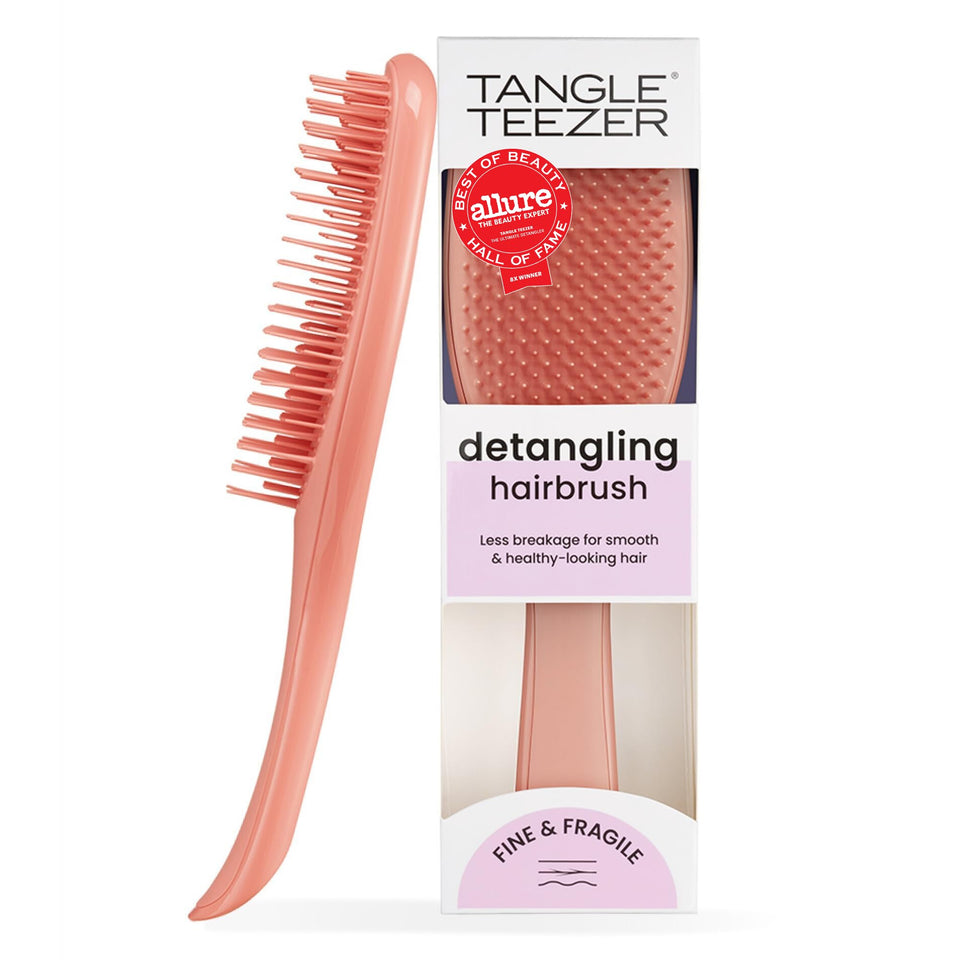 TANGLE TEEZER front view showing sweet cinnamon color and compact shape for easy handling