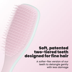 TANGLE TEEZER close-up of soft-flex teeth, gentle detangling with less breakage
