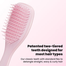 TANGLE TEEZER close-up of two-tiered teeth showing gentle detangling benefit