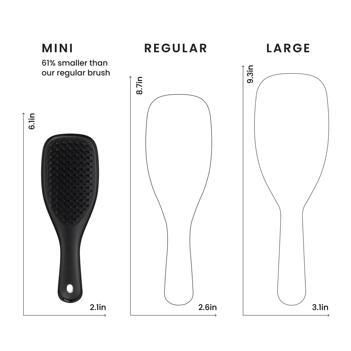 TANGLE TEEZER smooth finished hair after brushing demonstrating frizz reduction